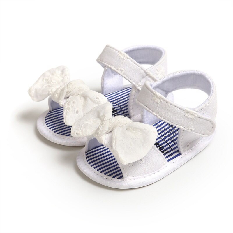 Zomer Baby Meisjes Schoenen Ademend Anti-Slip Boog Sandalen 0-18M Baby Zachte Zolen Eerste Wandelaars Schoenen: W / 0-6 months