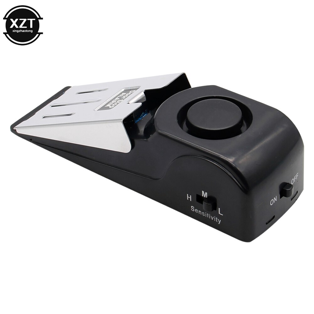 Door Stop Alarm Security System Wireless Burglar Holder Catch Anti-Collision Buffers Door For Traveling Hotel Home Safe Stopper: A- With alarm