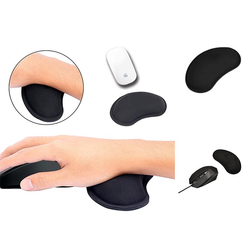 135*80*25mm Memory Foam Mouse Pillow Wrist Rest Mouse Pad Wireless Massage Mat Keyboard Black