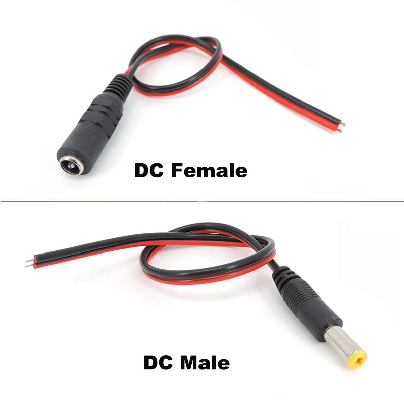 Conector de Cable de extensión para cámara CCTV, conector macho y hembra de CC de 5,5x2,1mm, 12V, 24v, Cable DC s1
