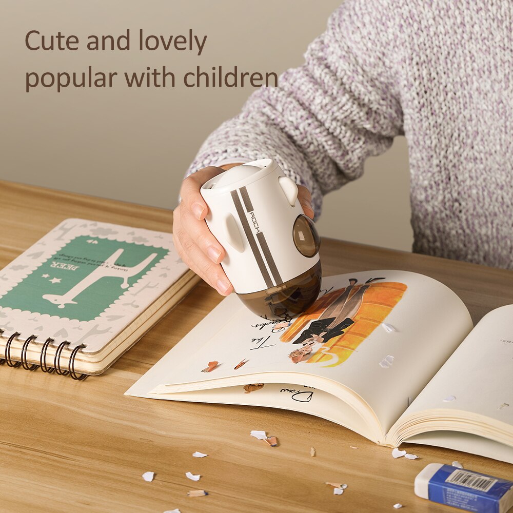 ROCK Mini Vacuum Table Vacuum Cleaner Space Capsule dust Cleaner Desktop Coffee Dust Collector For Home Office Desktop Cleaning