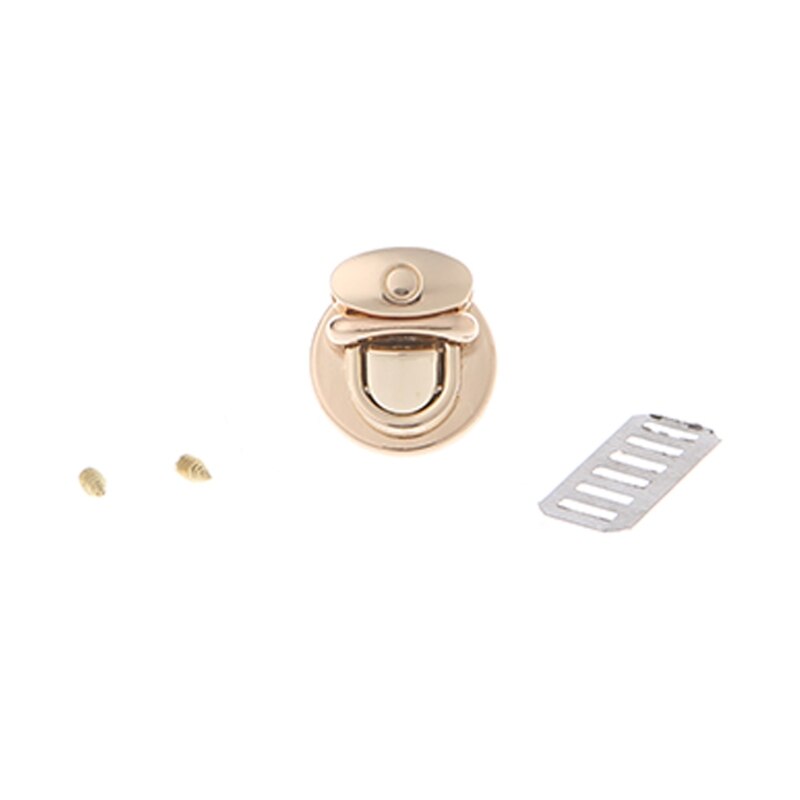 1PC Metal Round Shape Clasp Turn Lock Twist Lock for DIY Handbag Bag Purse Hardware: Gold