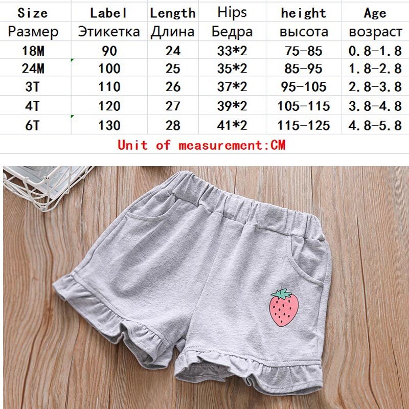 V-TREE Short D'été Pour Filles Coton Enfants Pantalons Courts Shorts de Plage Vêtements De Sport Décontracté Enfants Vêtements Doux