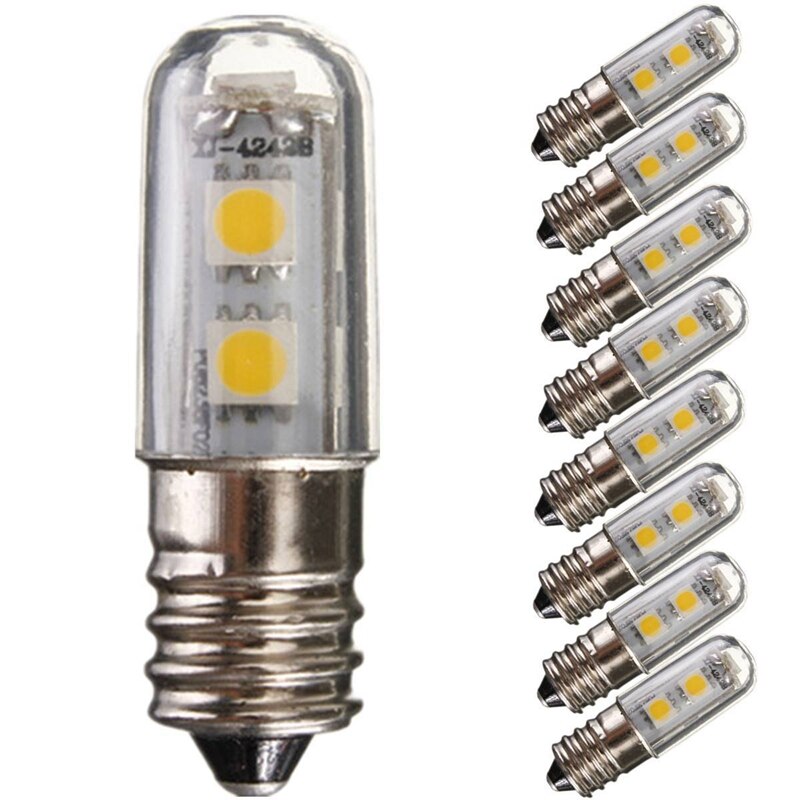 8 Pack E14 1W Led Koelkast Lampen 7 Smd 5050 Warm Wit Kleur 15W Vervanging Voor Halogeen Lamp 3000K 45LM Energiebesparing 220V