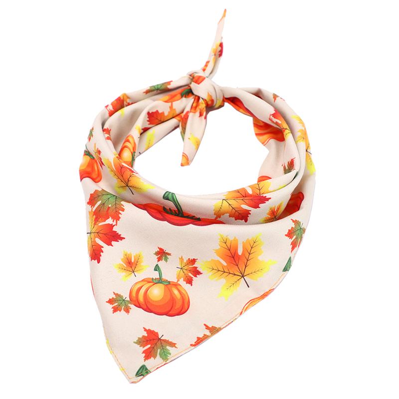 1pc Pet Dog Bib Soft Printed Dog Saliva Towel Pet Triangular Scarf for Thanksgiving Dogs Party Cat: 2