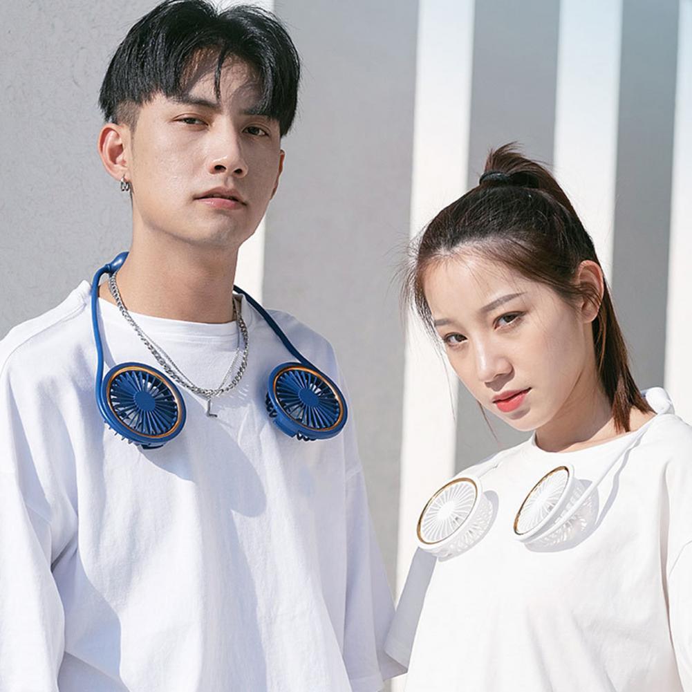 Mini Wearable Oplaadbare Inklapbare Hals Ventilator Voor Reizen