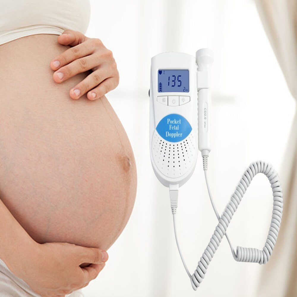 2,0 MHz Ultraschall Fetal Doppler Baby Herz Rate FHR LCD Detektor Doppler Pränatale Display Monitor ABS