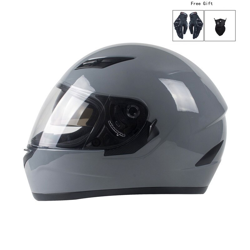 Black Full Face Helmet Motocross Helmets Modular Personality Off Road Changeable Moto Motorcycle Helmets DOT Approved Casque: 700K-Gray / XXL