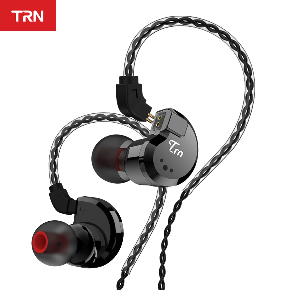 Trn V80 2DD + 2BA Híbrido En La Oreja Auricular Hifi Dj Monitor Correr Deporte Auriculares Auriculares Con 2 Dennen desmontable