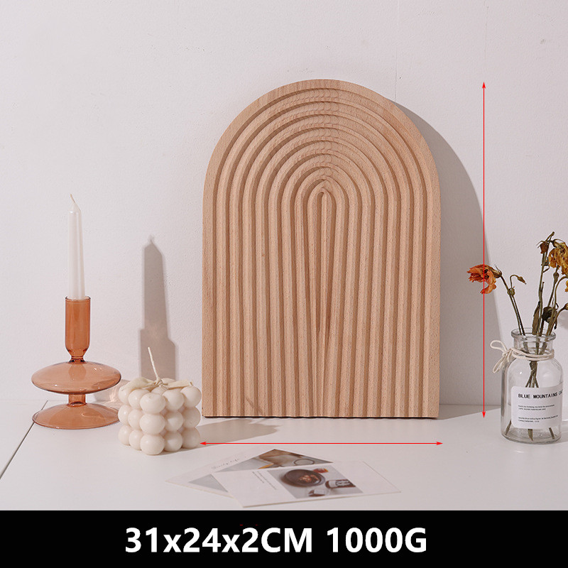 Photography Photo Props Food Storage Fruit Dessert Dinner Bread Tea Coffee Wood Wave Trays Plate Desk Decorations Wooden Crafts: Brown