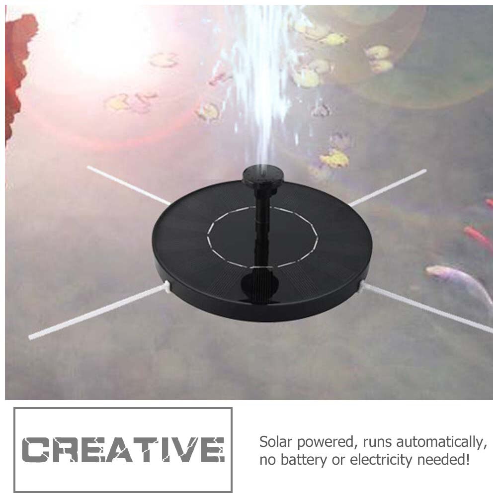 1 Set of Round Solar Fountain Solar Powered Water Pump Waterfall