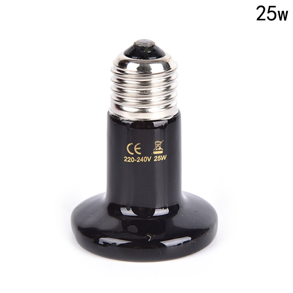 Verwarming Lamp Zwart Infrarood Lamp 25W / 50W / 75W / 100W Zwarte Infrarood Keramische Launcher warmte Lampen Voor Reptielen