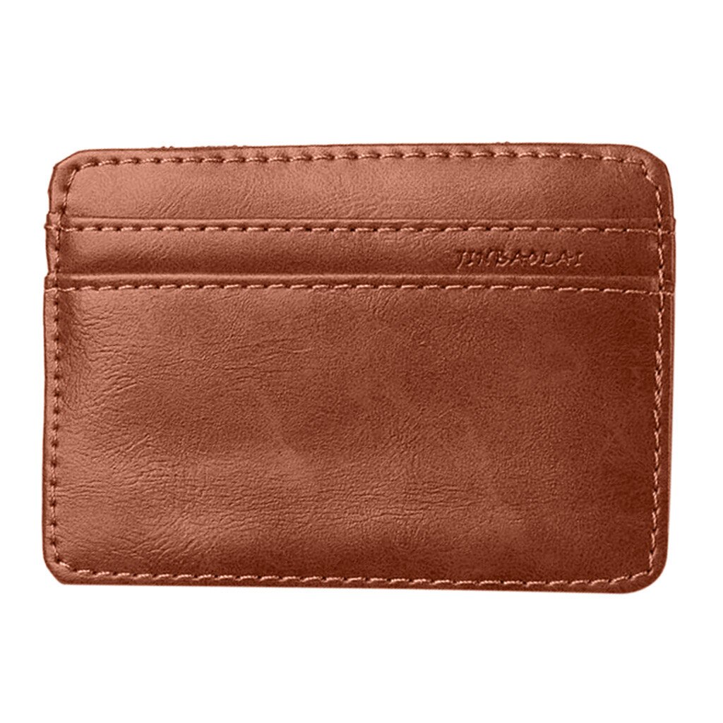 retro herren-geldbörse aus leder, einfarbig, lässig, schlank, kartenetui