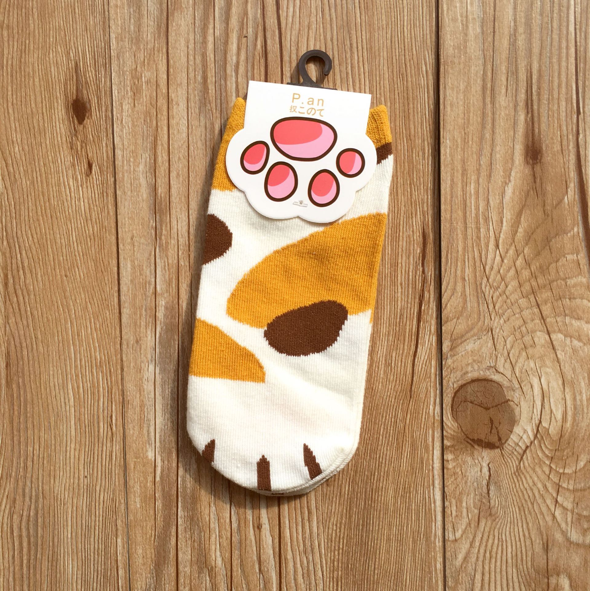 Calcetines con estampado de dibujos animados para mujer, calcetín con estampado de huellas de gatos y animales en 3d, a la , supersuave, para dormir