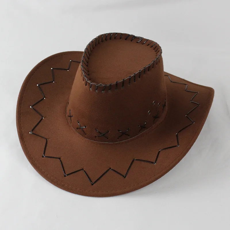 Chapeau De Cowboy En Daim – Homme, Taille M, Marron, Occasion
