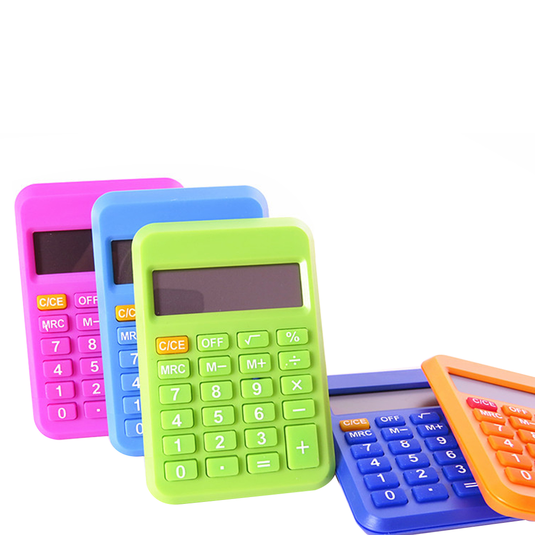Noyokere student mini elektronischer taschenrechner candy farbe berechnung bürobedarf 9*6mm größe zufällige farbe