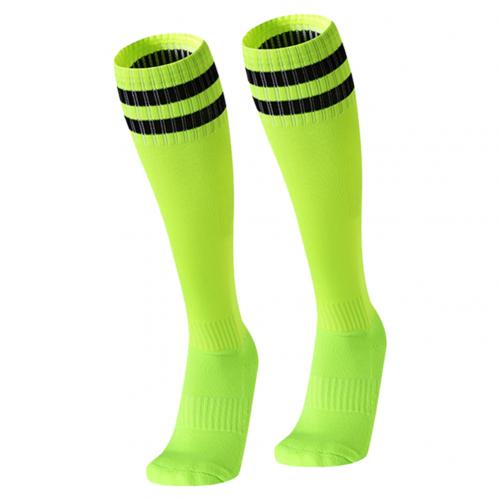 Unisexe adultes enfants genou chaussettes hautes rayé respirant Football Football sport longues chaussettes Tube: Children