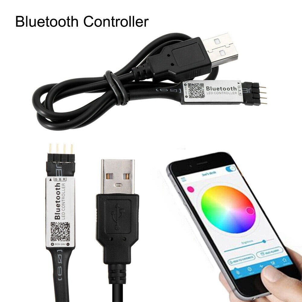 Bluetooth 4.0 USB Controller DC 5V RF IR music Remote control Dimmer Mini LED Controller For SMD 3528 5050 2835 RGB Led Strips