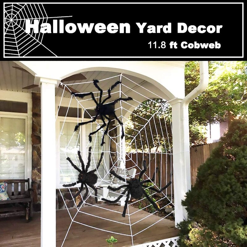 Halloween Spider Decoraties Scary Giant Spider Set Met 3 Grote Nep Spider Voor Venster En Yard Outdoor Halloween Decor