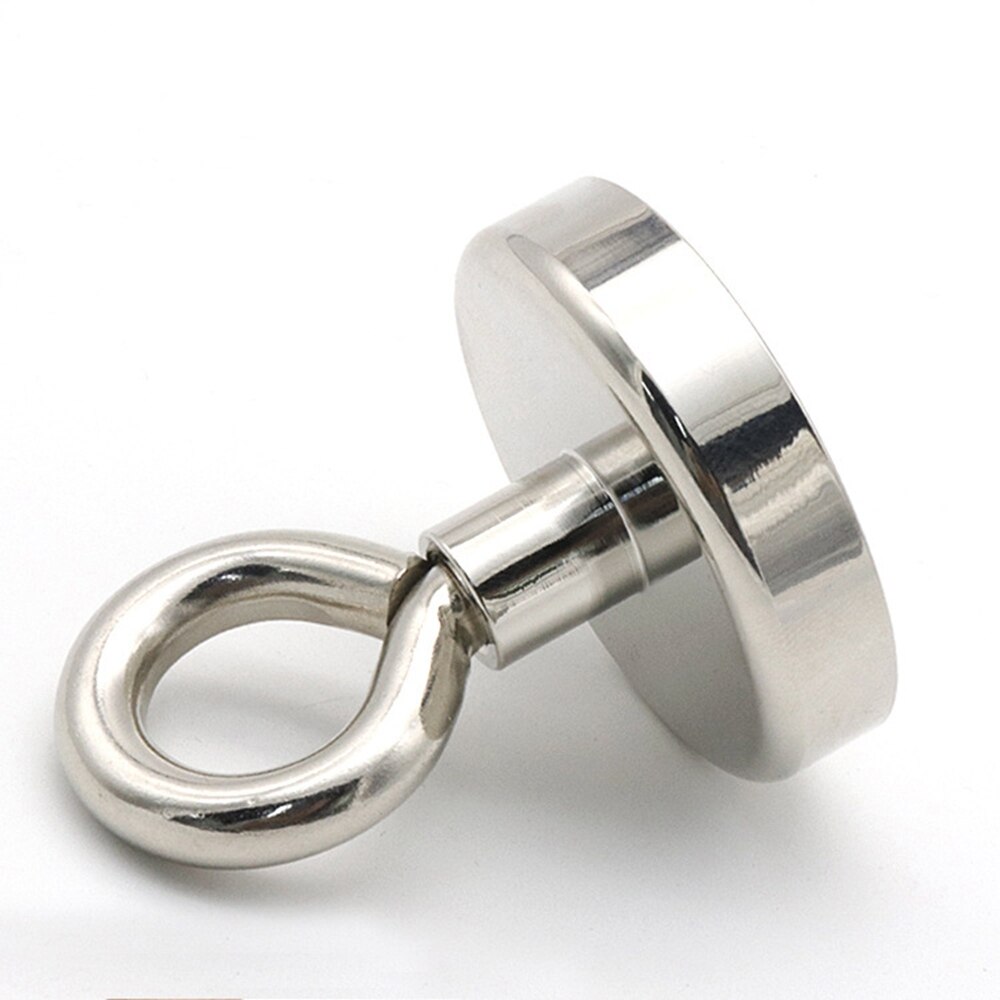 Strong Neodymium Magnet Salvage Magnet Deep Sea Fishing Magnets Holder Pulling Mounting Pot with Ring Eyebolt