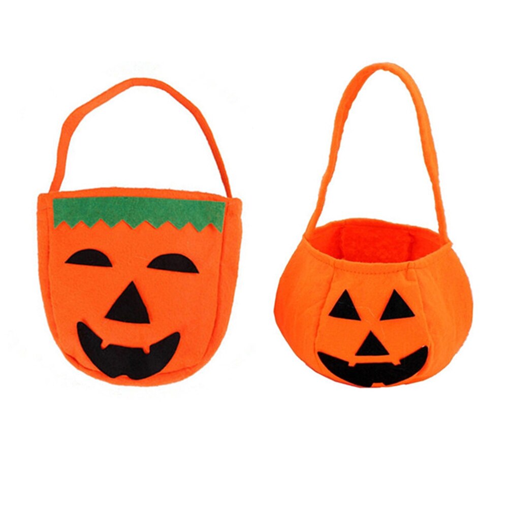 Halloween Non-woven Opvouwbare Opbergtas Pompoen Lantaarn Zak Snoep Cadeau Mand Behandelen Feestelijke Decoratie Opbergtas