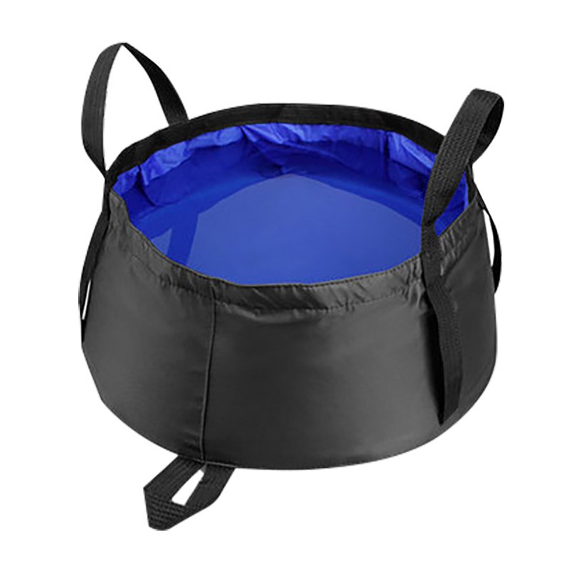 8.5l udendørs bærbar håndvask, der kan foldes sammen, spande til bade til campingvandring, sammenklappelig håndvask: Blå