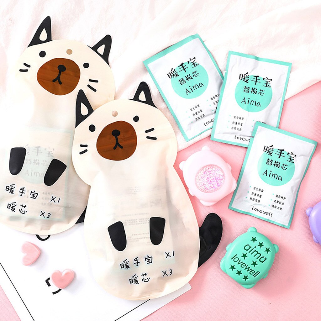 Zimowy ciepły artefakt ciepły kieszonkowy ogrzewacz dłoni ręczna powłoka samonagrzewający się mini przenośny śliczny ręczny ogrzewacz dłoni dla dzieci