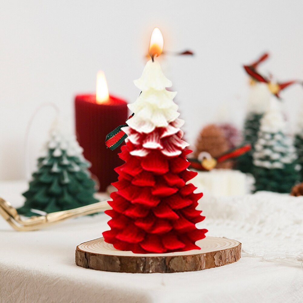 Albero di natale 3D stampo in silicone albero di pino di natale stampi per candele sapone argilla tariffa decorazioni per torte fai da te stampi da forno stampo per natale fai da te