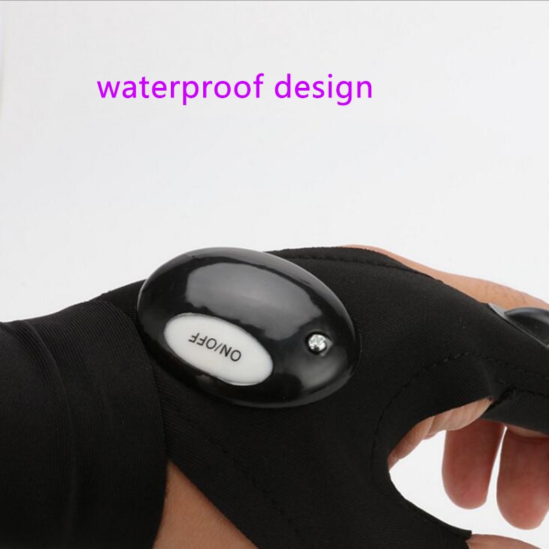 One Finger Gloves Led Light Waterproof finger protector Adjustable Magic Strap outdoor Multipurpose Camping Hiking Lights