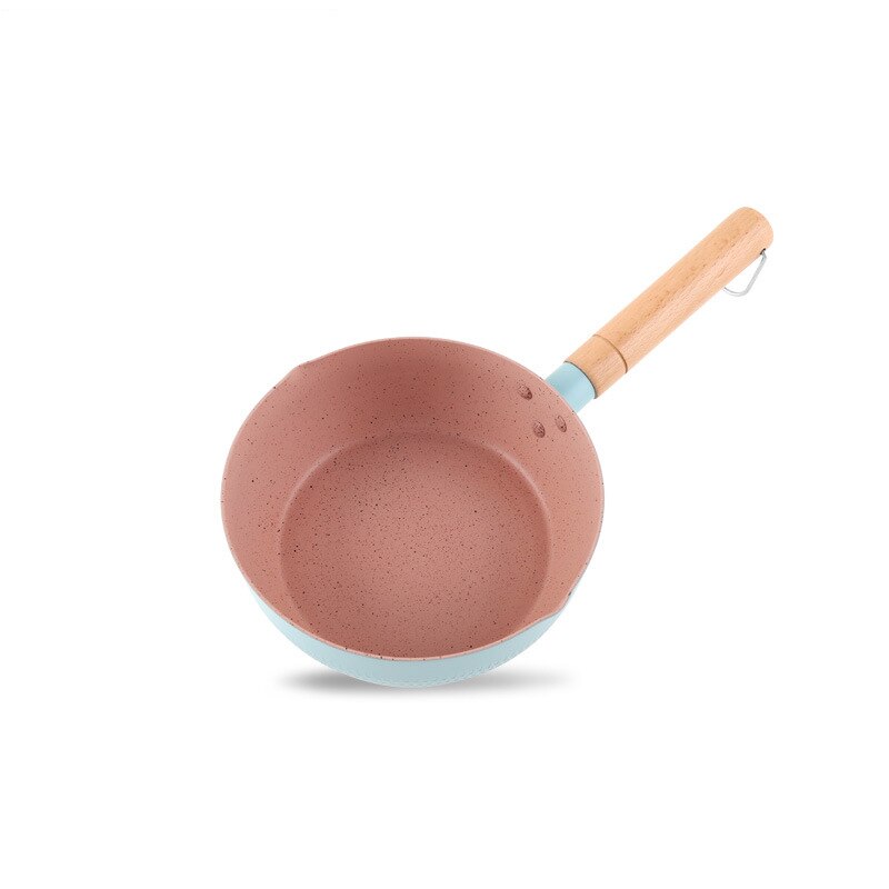 Olla de cocina de piedra Maifan antiadherente, utensilios de cocina universales para cocinar fideos, leche , ollas para sopa, sartén para nieve de estilo japonés: Blue