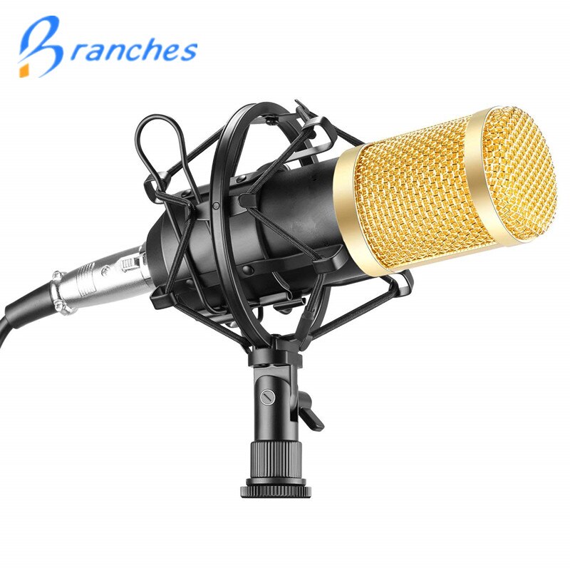 BM800 Mikrofon Condensor Sound Opname Microfoon Met Shock Mount Voor Radio Braodcasting Zingen Recording Ktv Karaoke Bm 800