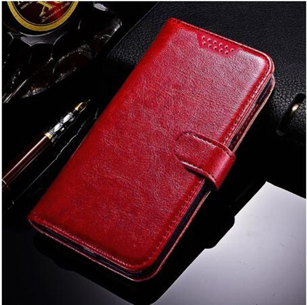 Pu Leather Filp Cover Luxury Wallet Case for Samsung Galaxy J7 Neo/NXT/Core/ J701F J701M card holder holster phone shell: Red AZ