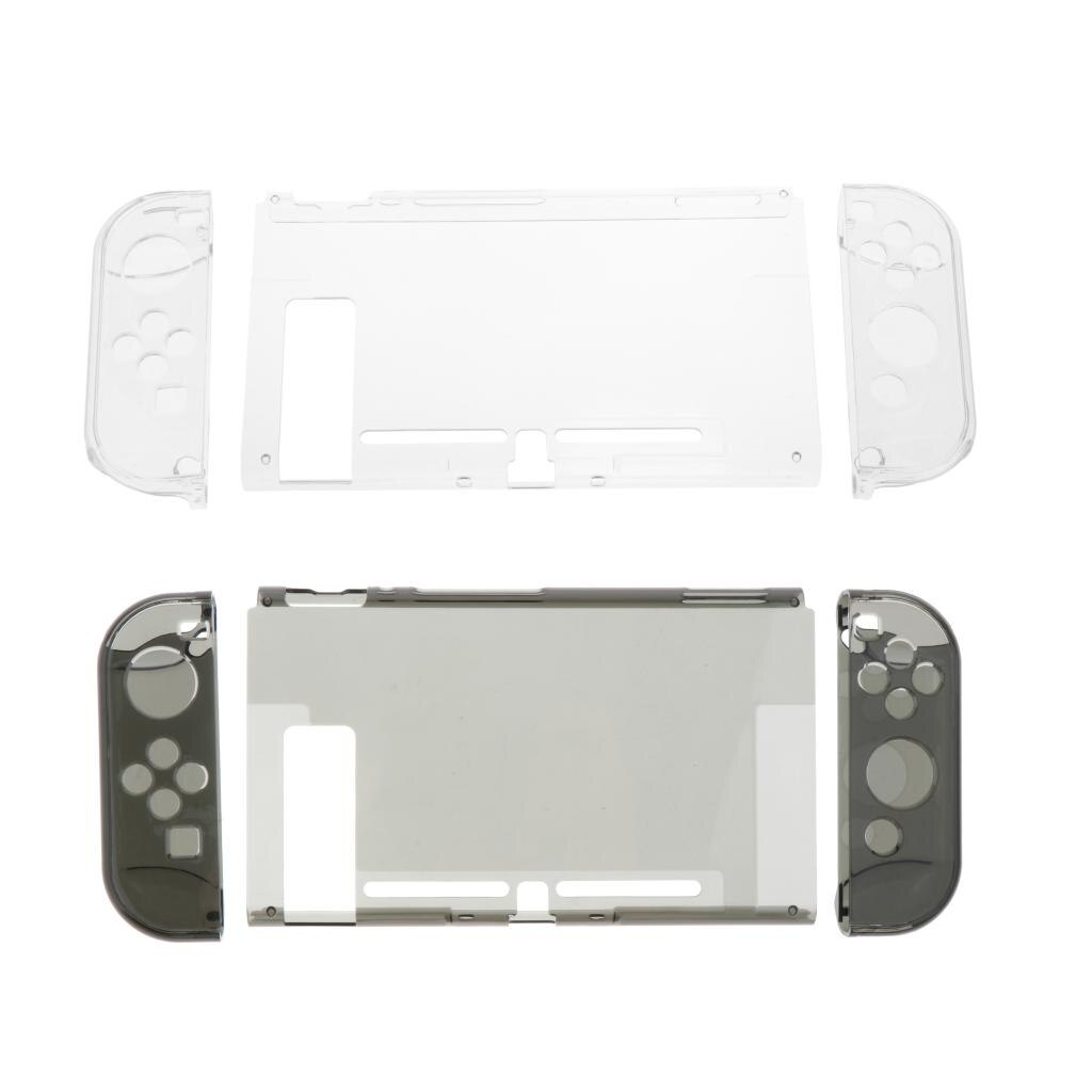 Funda rígida transparente con agarre para Nintendo Switch, carcasa de cristal transparente, a prueba de golpes y arañazos