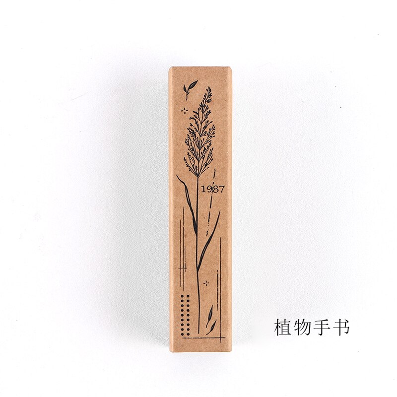 Langue végétale série rétro plante motif timbre bricolage en bois caoutchouc timbres pour Scrapbooking papeterie Scrapbooking Standard timbre: 8