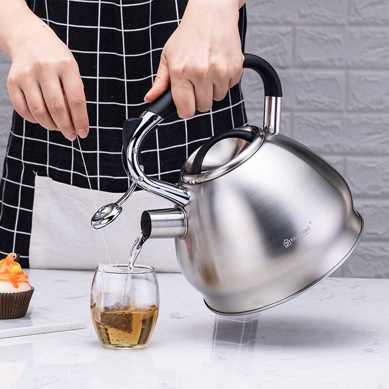 304 Stainless Steel Whistle Kettle Boiling Water Automatic Whistle Sound Tea Anti-scalding Kettle Induction Cooker Universal