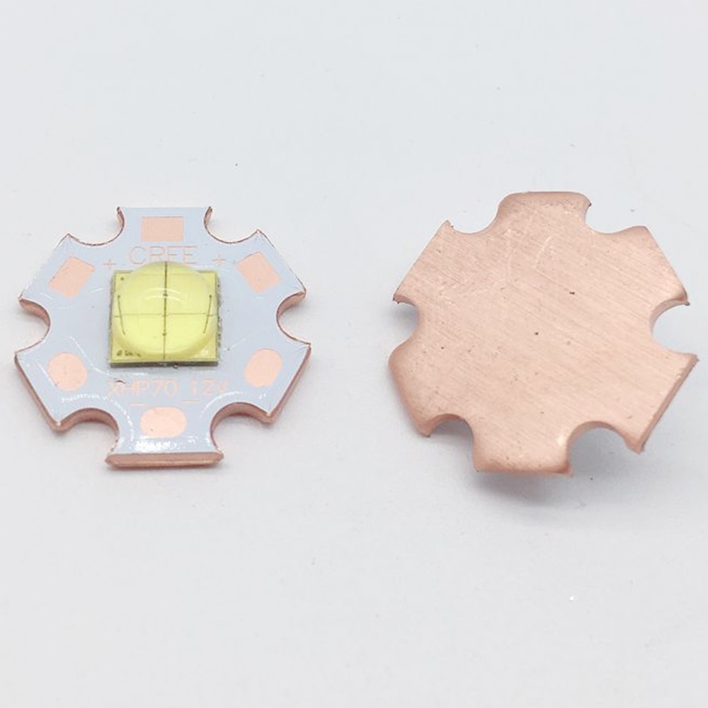 1PCS 7070 20W 6V 12V Led Cree XLamp XHP70 XHP50 XHP70.2 XHP50.2 LED Emitter Cool White6500K LED Chip with 20mm Cooper PCB