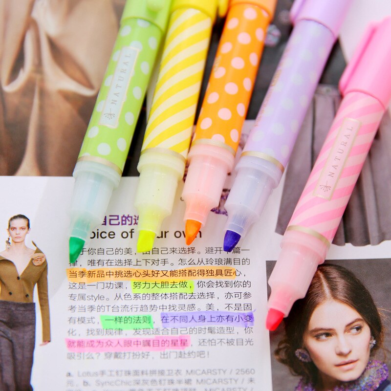 Rotuladores de colores pastel, bonitos puntos, marcadores promocional, , papelería