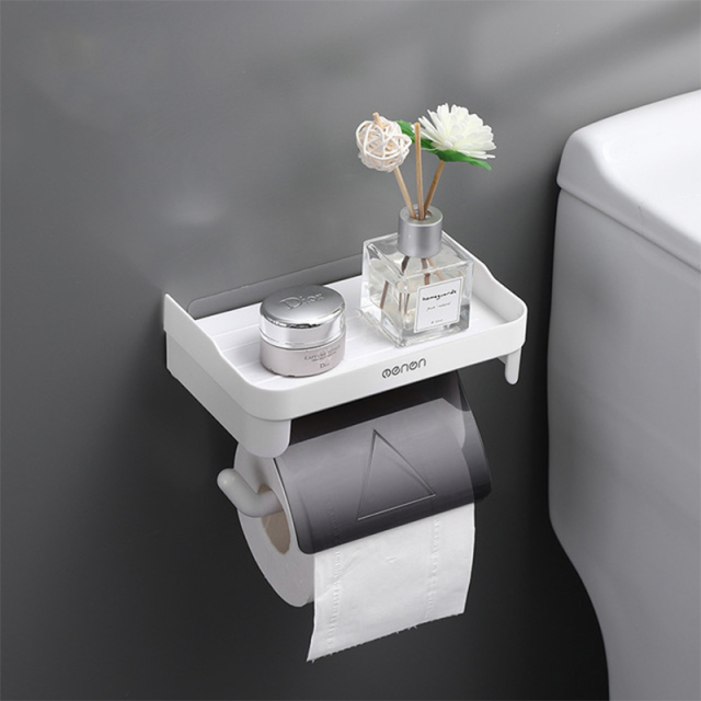 Toilettenpapierhalter zur Wandmontage, wasserdichte Taschentuchbox, Aufbewahrungsregal, Regal, Badezimmerzubehör: Schokolade