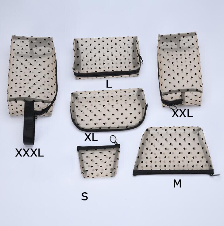 Bolsa con malla para cosméticos bolsa de maquillaje de viaje, torre de lavado, bolsas organizadoras de belleza, Kit de aseo de almacenamiento transparente, 1 unidad: C / S