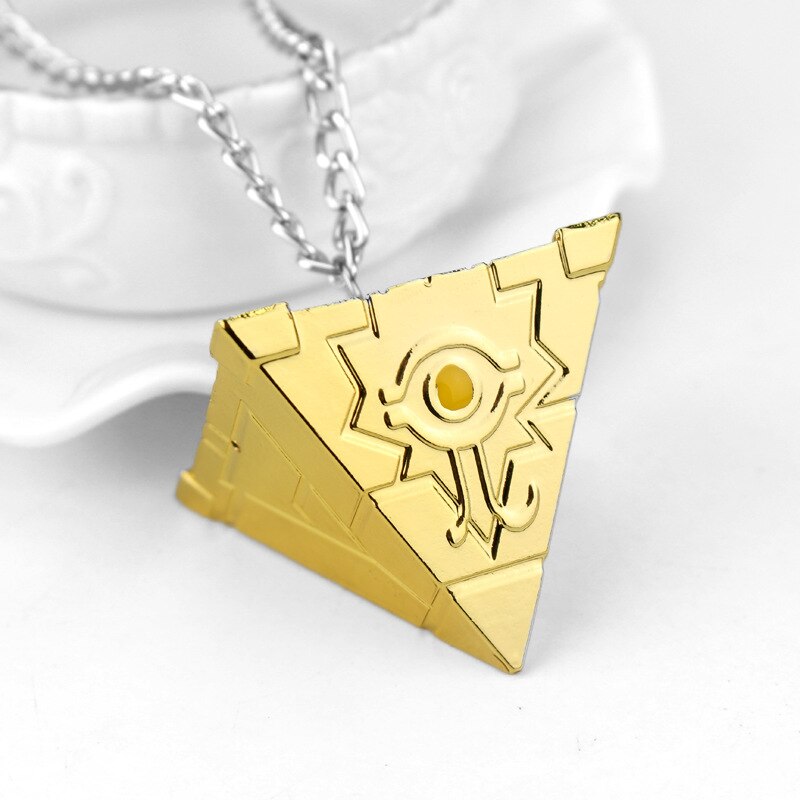 Anime Yu-Gi-Oh Necklace Yugi Muto Big Size 3D Millenium Puzzle Millennium Wheel Wisdom Pendant Necklace for Fans Jewelry
