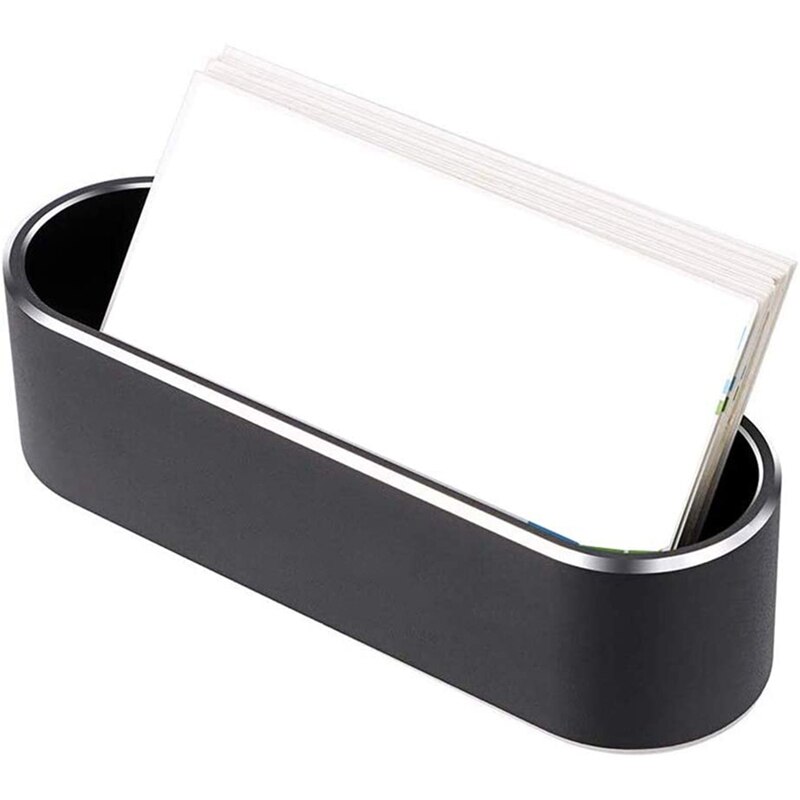 Aluminum Alloy Business Card Case Desktop Upgrade Business Card Holder Display Stand Storage Box for Id,Debit Card