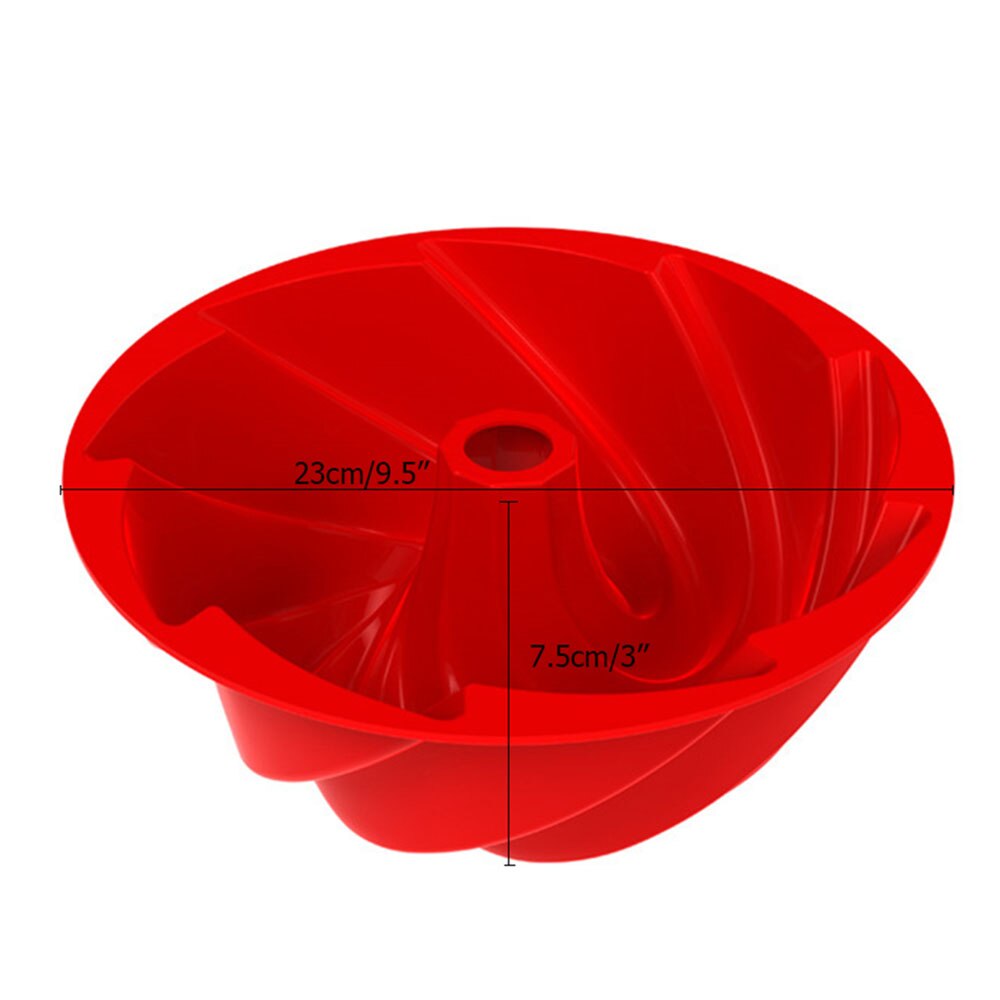 Stor Spiralform Silikon - 25cm Brödform Bakform Bakverktyg Cyklon Form