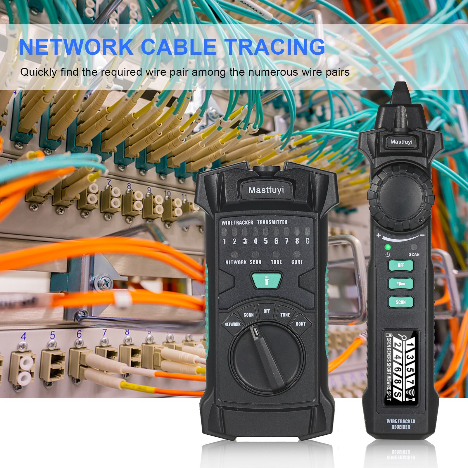 Network Line Finder Wire Tracer Signal Tracer Cable Tracker Wire Locator Multifunctional Checker Telephone Network Line Finder