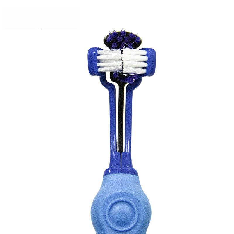 Three Sided Pet Toothbrush Dog Brush Addition Bad Breath Tartar Teeth Care Dog Cat Cleaning Mouth Dog toothbrush