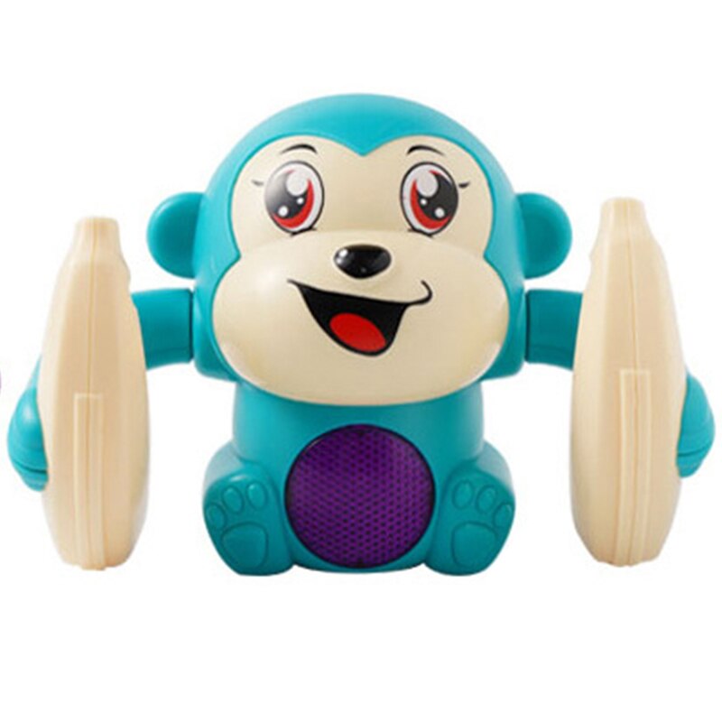 Feliz rolling inteligente de música mono animal de juguete activado por voz despierta Banana mono