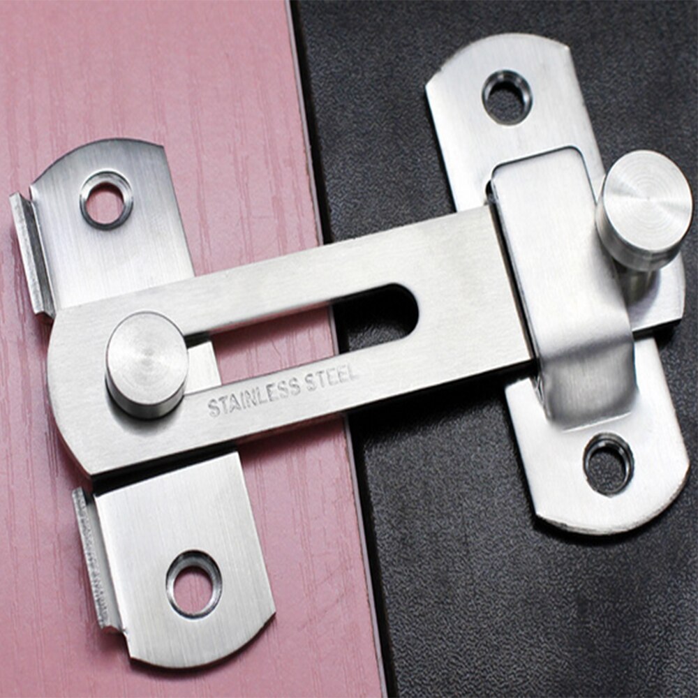 4 stk. baseret på låsen / retvinklet dørlås hasp bøjning låsebolte med skruer til døre spænde bolt glidende lås