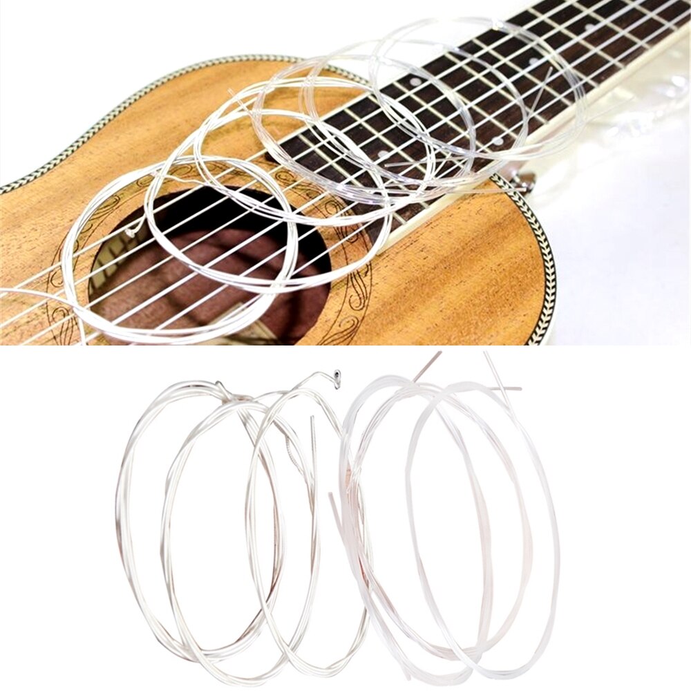 6pcs Gitaar Snaren Nylon Zilveren Snaren Set voor Klassieke Klassieke Gitaar 1M 1-6 E B G D EEN E # Gitaar Accessoires