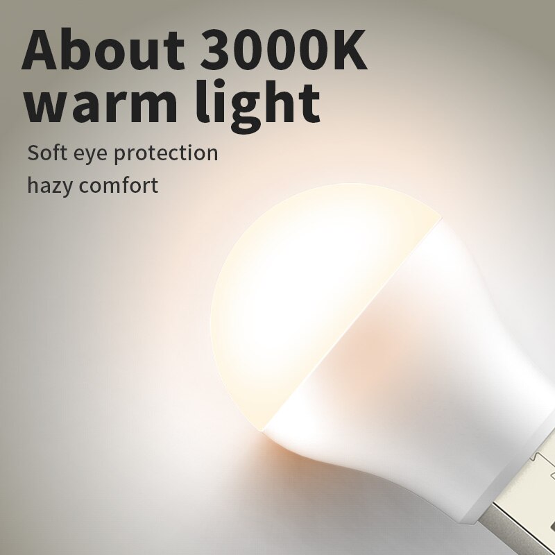 USB Plug Night Light Mini Portable USB LED Book Lamp LED Eye Protection Reading Light Computer Laptop Mobile Power Charging Lamp: Warm / 1pcs