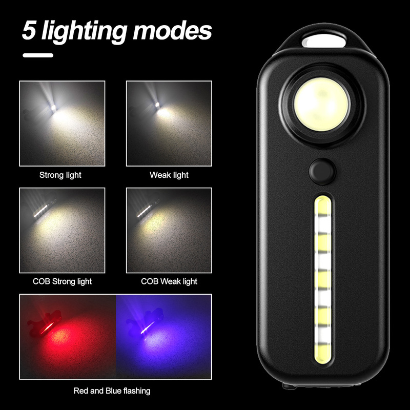 Luz LED de policía de hombro roja y azul con Clip, carga USB, advertencia intermitente, linterna de seguridad, luz de advertencia para bicicleta