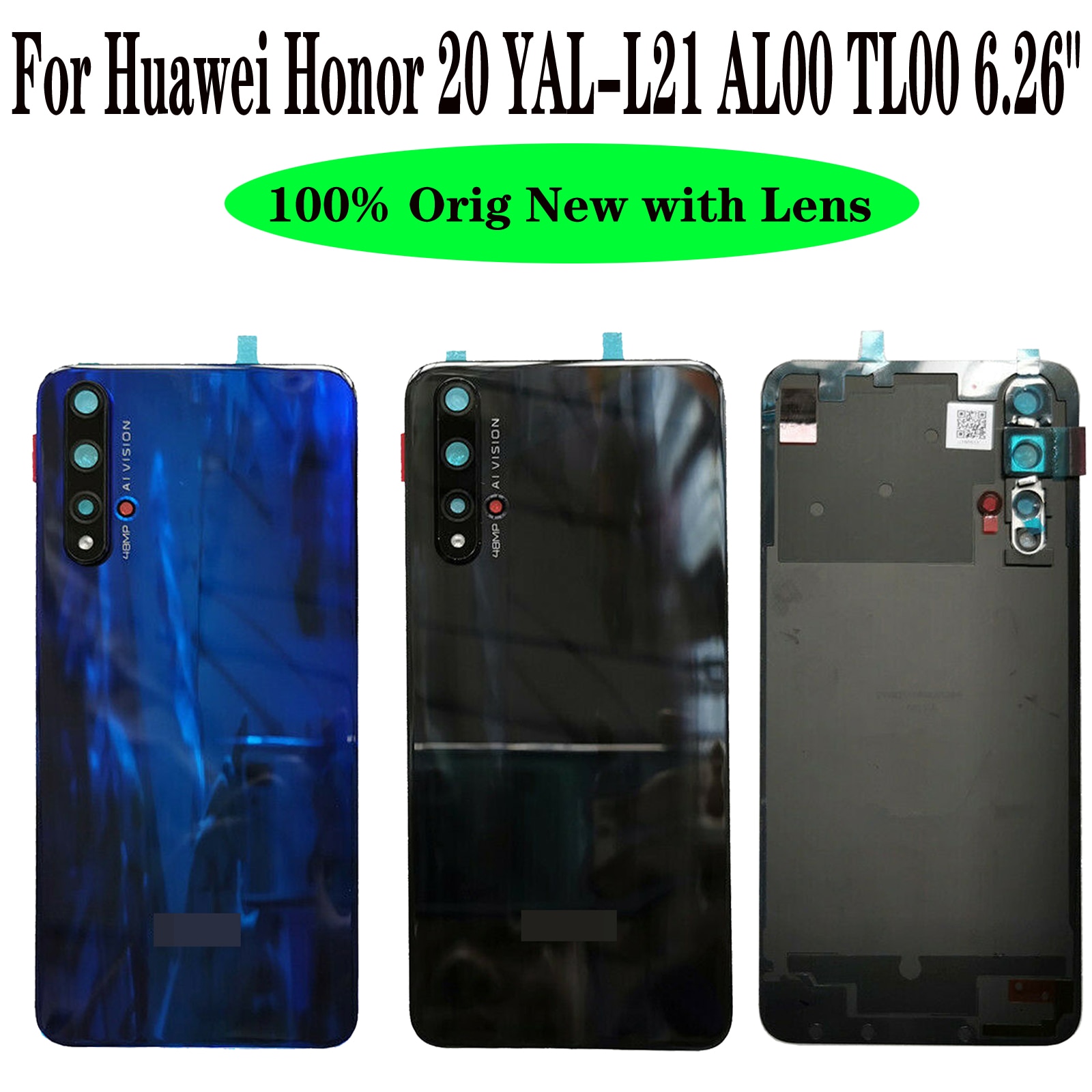 Shyueda, 100% Original, de 6,26 pulgadas para Huawei Honor 20 YAL-L21, YAL-AL00 de cristal para maletero, carcasa para batería